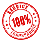 100% Service Transparenz